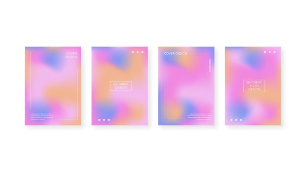 Colorful gradient mesh background template
