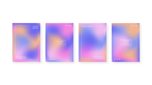 Colorful gradient mesh background template