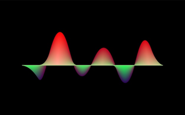 colorful gradient motion wave line