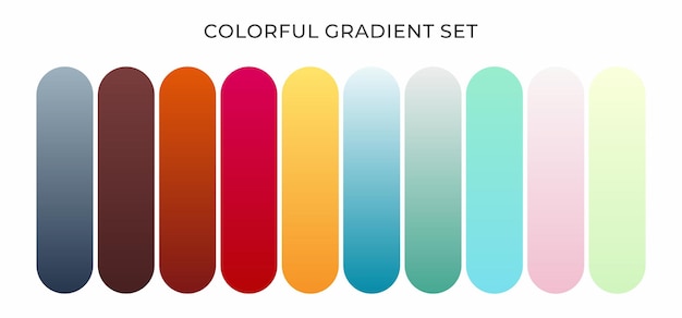 colorful gradient set for logos