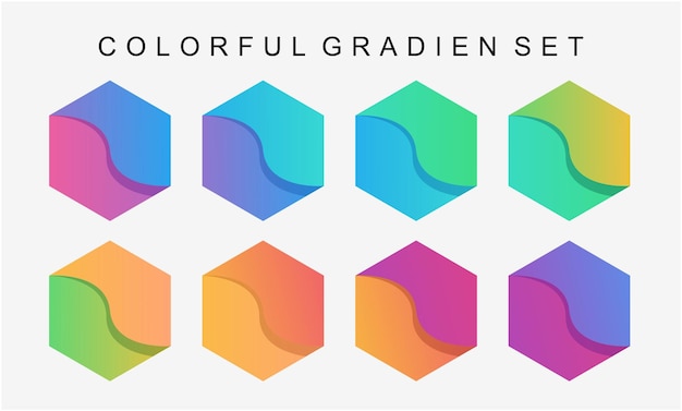 Colorful gradient set