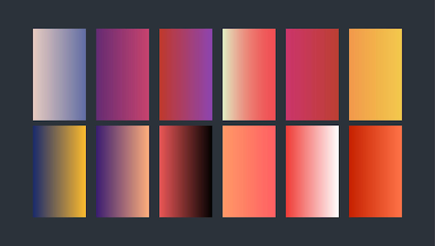 Colorful gradient set