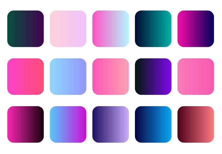 Colorful gradient tone set for modern presentation vector