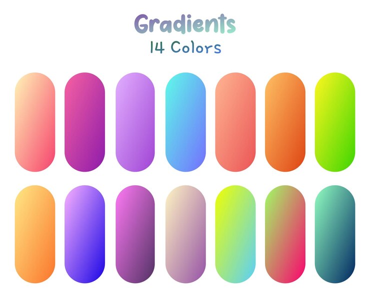 Colorful gradient tone set for modern presentation vector