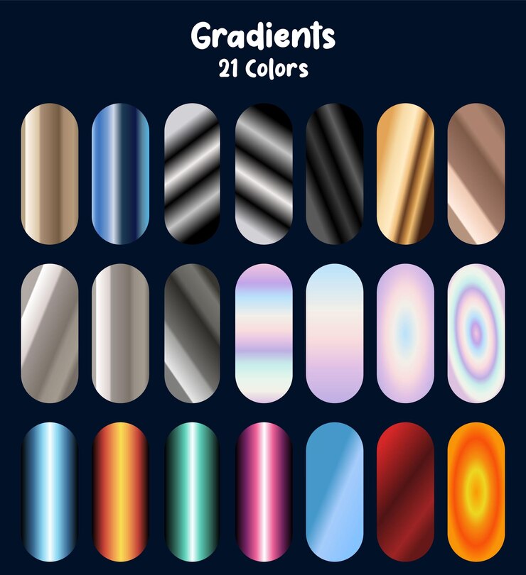 Colorful gradient tone set for modern presentation vector