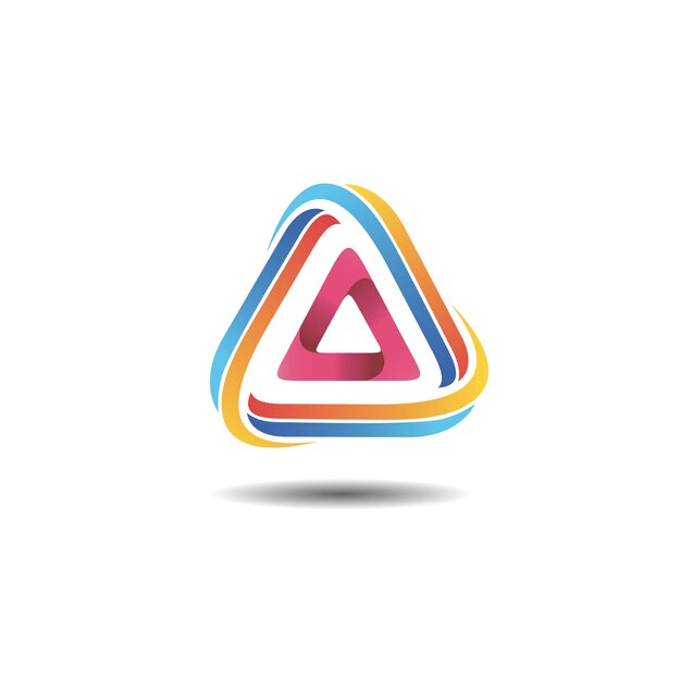 Colorful gradient triangle logo design