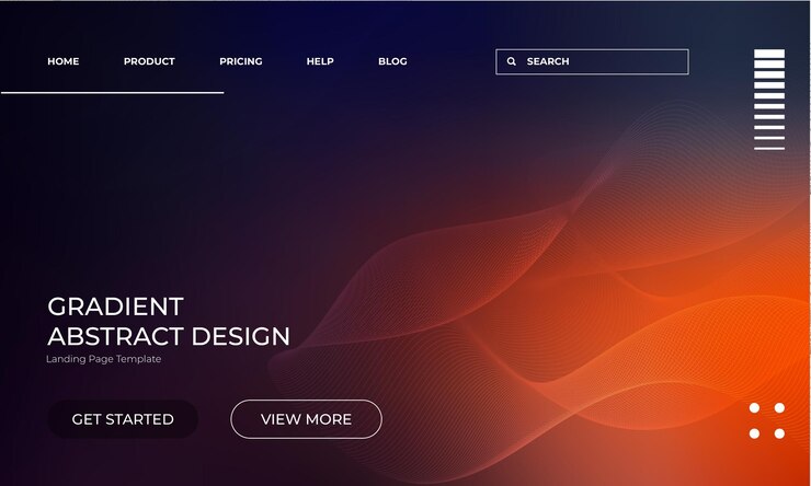 Vector 랜딩 페이지 디자인을 위한 다채로운 그라디언트 터 배경