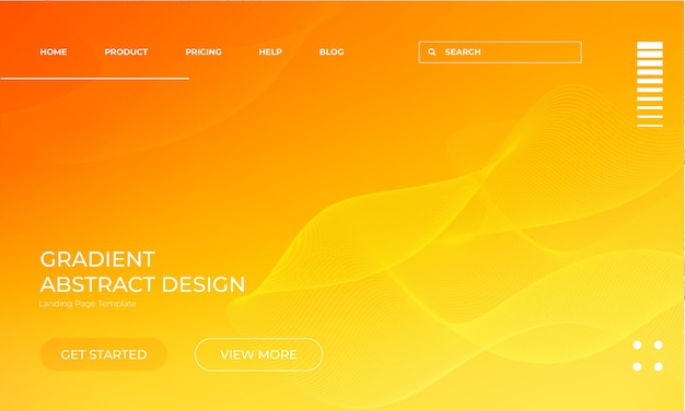 スタイリッシュなランディングページのためのカラフルなグラディエントの背景のベクトルテンプレート