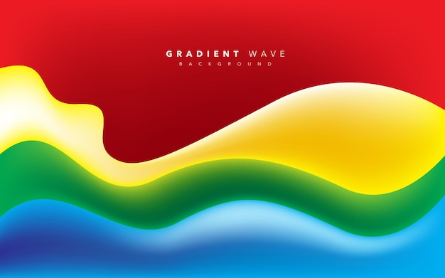 colorful gradient wave abstract background design