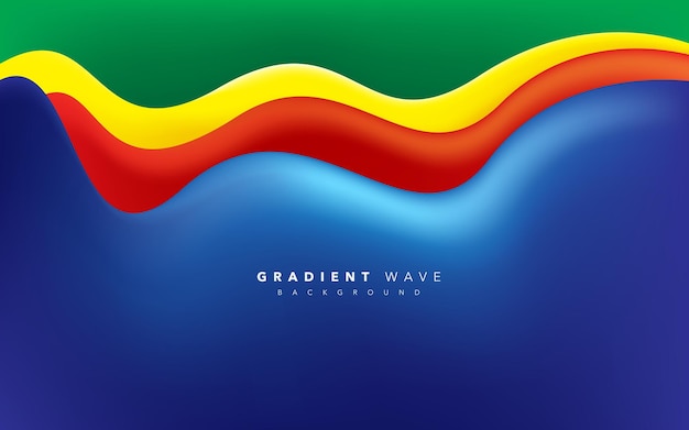 colorful gradient wave abstract background design