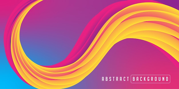 Colorful gradient wave abstract background illustration