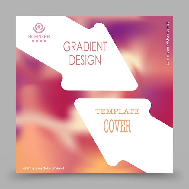 Colorful gradient with blur elements A template for a modern cover banner and title page An idea for the corporate design of a brochure report booklet or presentation Attractive style