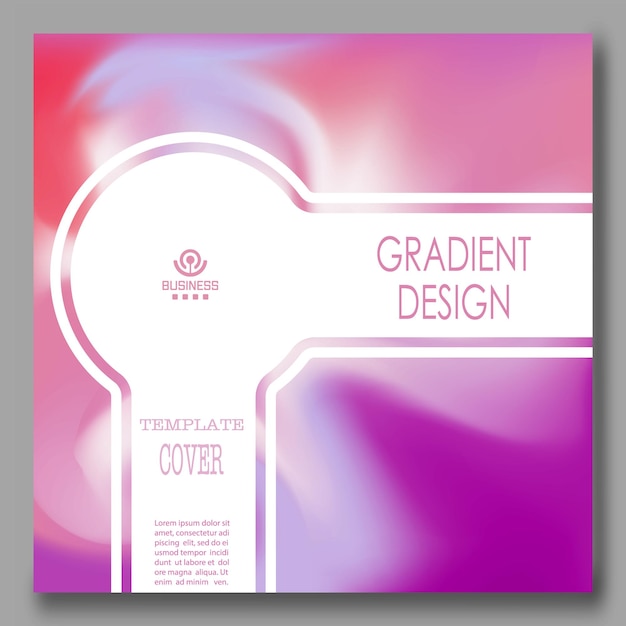 Colorful gradient with blur elements A template for a modern cover banner and title page An idea for the corporate design of a brochure report booklet or presentation