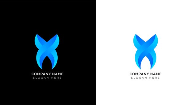 Colorful Gradient X logo template set