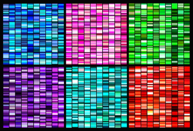 Vector colorful gradients collection