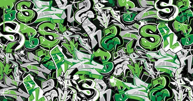 Graffiti colorati wall art background street art hip-hop urban vector illustration background.