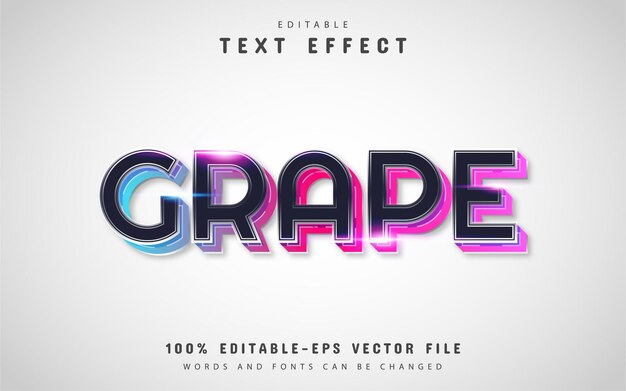 Colorful grape text effect