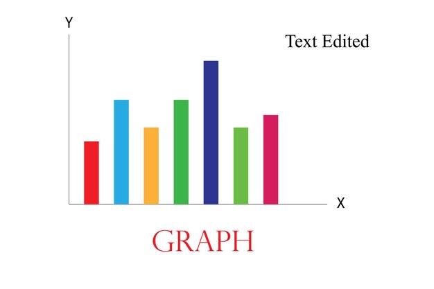 Colorful graph chart business analysis