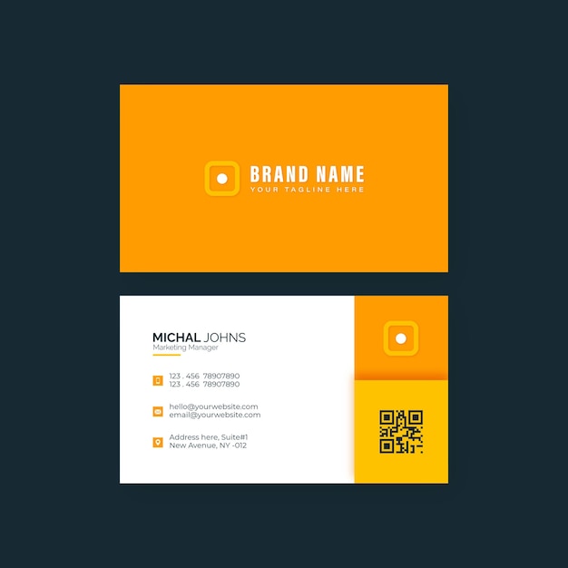 Colorful graphic designer business card template