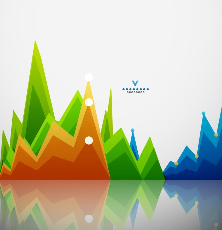 Vector colorful graphs background