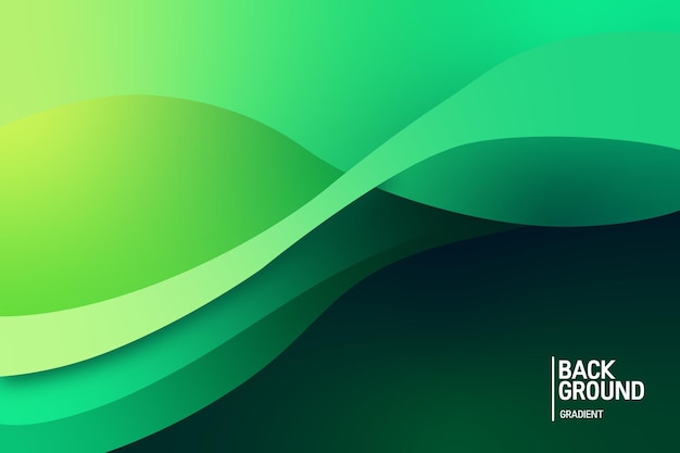 Colorful green gradient background Fluid banner template vector illustration Abstract background