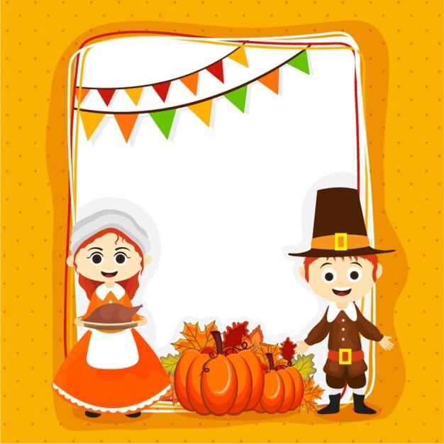 Colorful greeting card ready for thanksgiving day