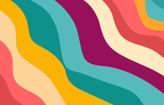 Colorful Groovy background design concept