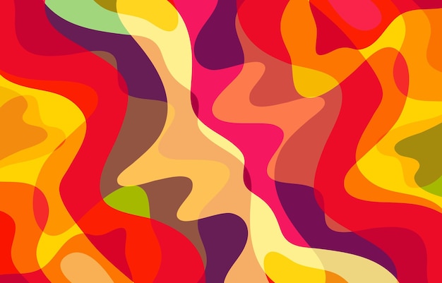 Vector colorful groovy background design concept