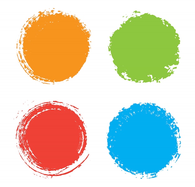 Colorful grunge circles