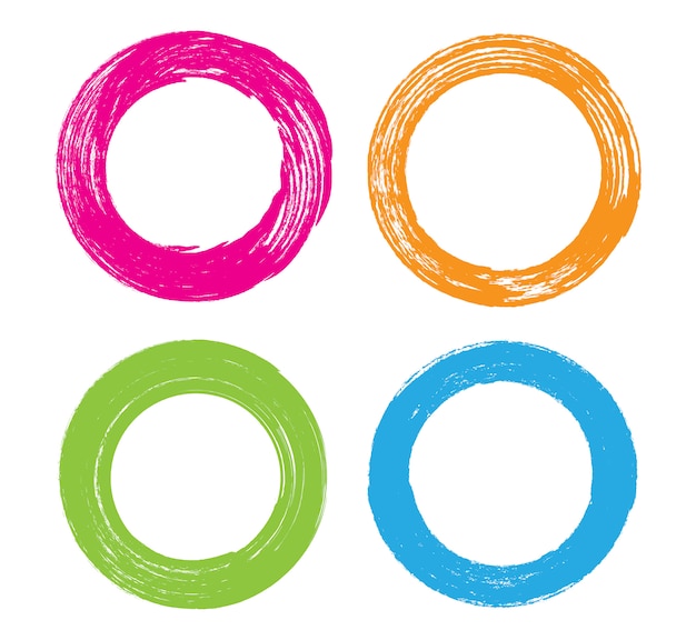 Colorful grunge round shapes