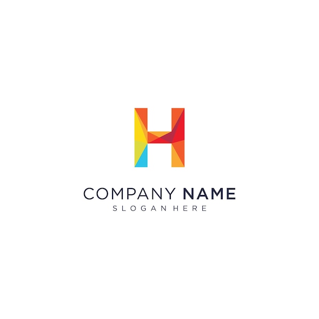 Colorful H letter logo technology