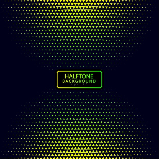 Colorful Halftone Background with Triangle Shape