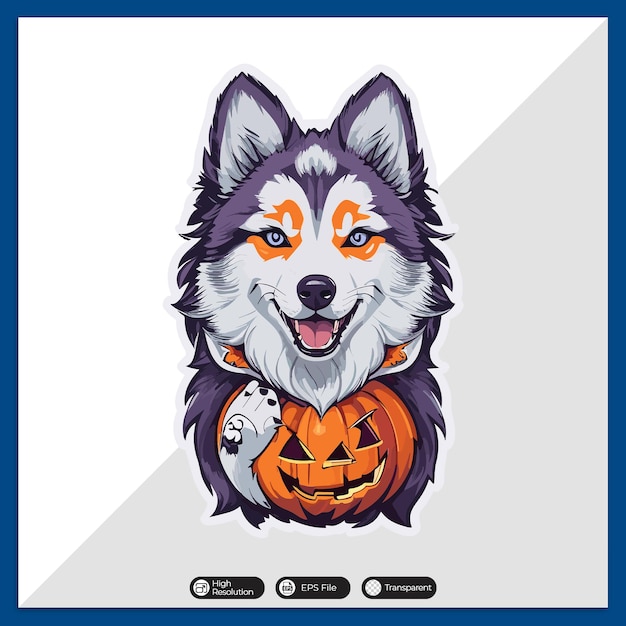 Colorful halloween dog vector tshirt design