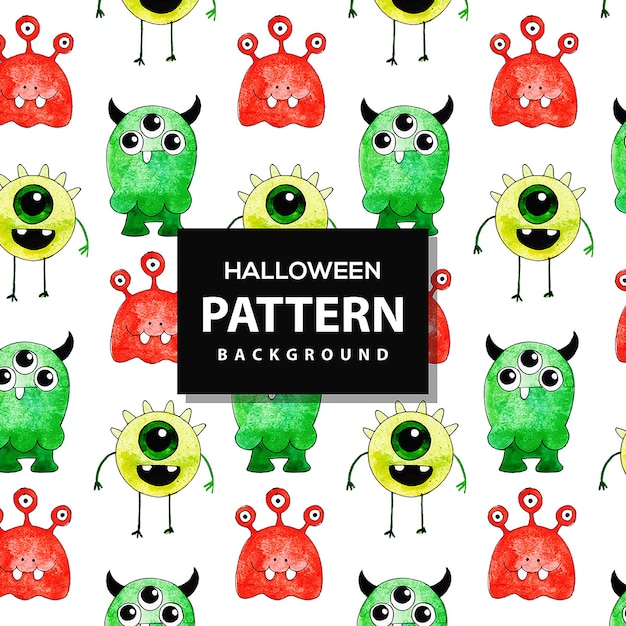 Colorful halloween pattern background