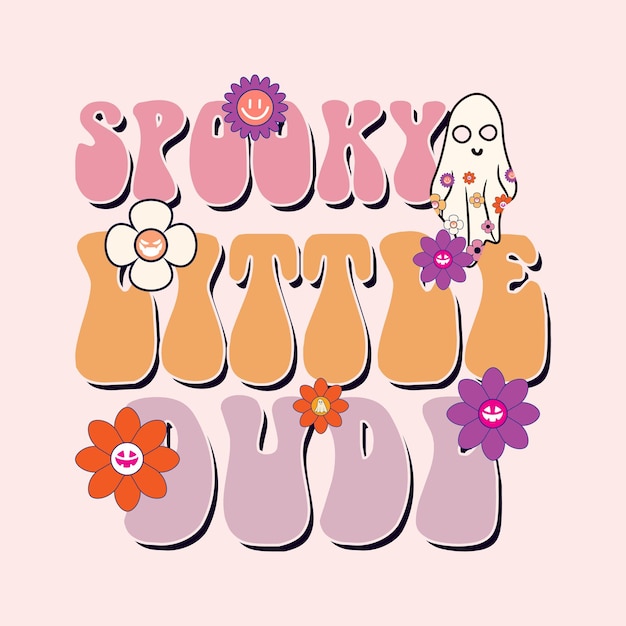 Colorful halloween typography