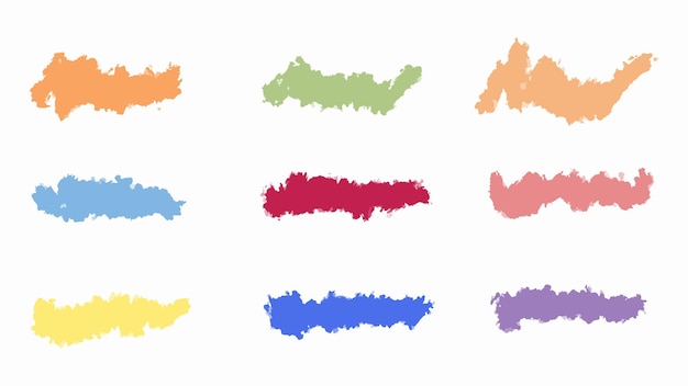 colorful hand drawing brush vector