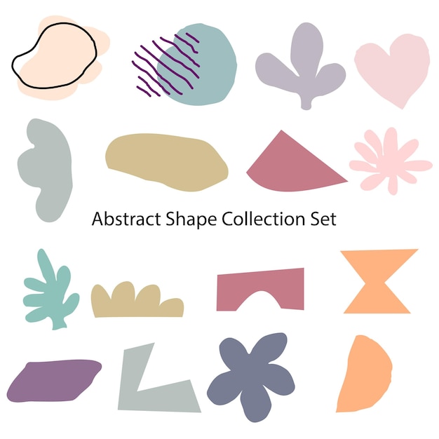 Vector colorful hand drawn abstract shapes