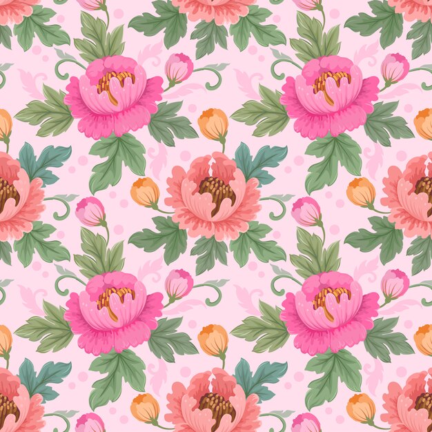 Colorful hand drawn flowers pattern vector design. can use for fabric textile wallpaper background.