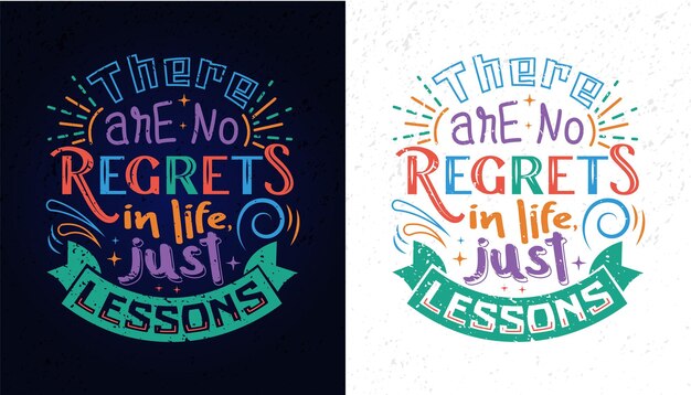 Colorful Hand Drawn Typography Design With Inspirational Inscription For Tshirt Print Social Media