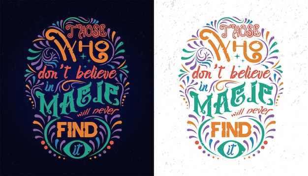 Colorful Hand Drawn Typography Design With Inspirational Inscription For Tshirt Print Social Media