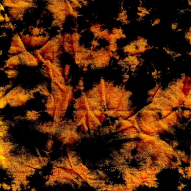 カラフルな手描きの水彩黒オレンジ抽象的な絞り染めパターンの背景