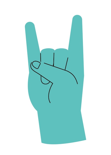 Vector colorful hand showing gesture