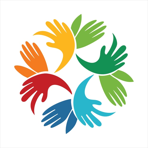 colorful hands vector illustration collection