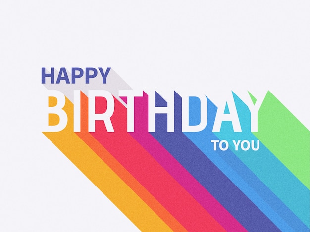 Vector colorful happy birthday background