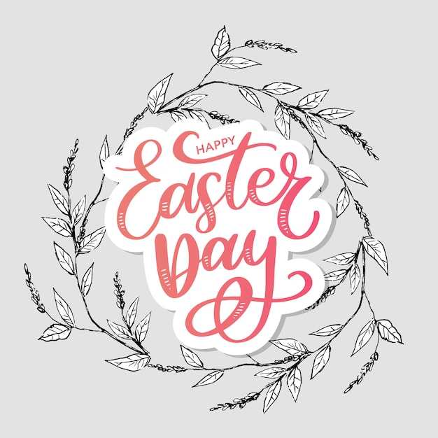 Vector colorful happy easter illustration