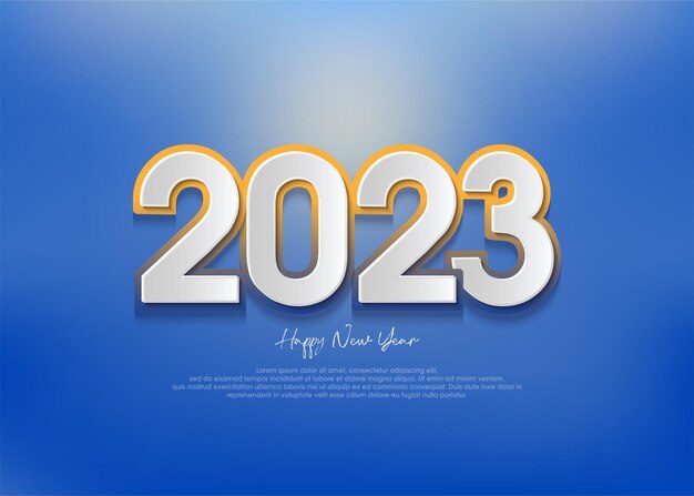 カラフルな新年あけましておめでとうございます 2023 背景バナーと挨拶のポスター デザイン