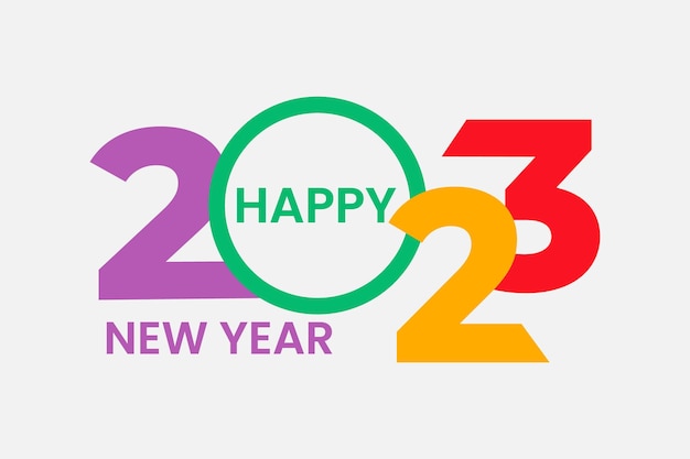 Colorful Happy new year 2023 vector illustration