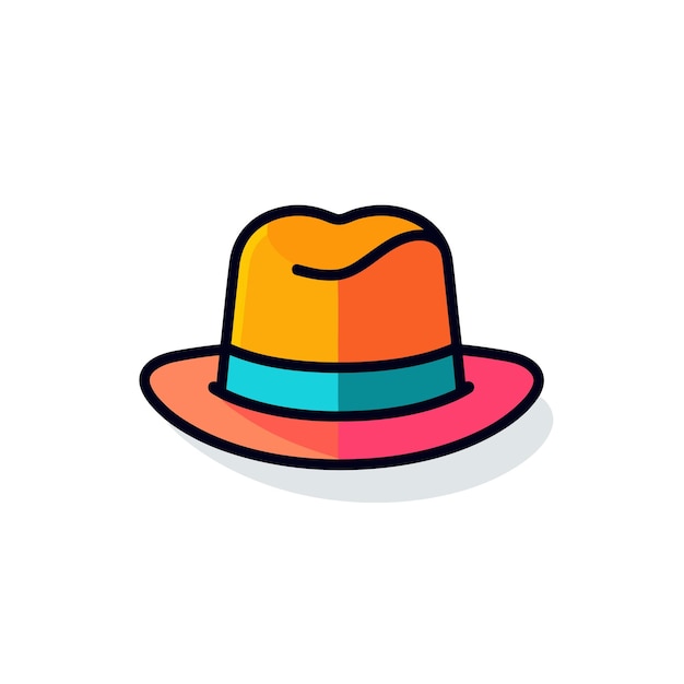 Vector a colorful hat with a rainbow colored band on it