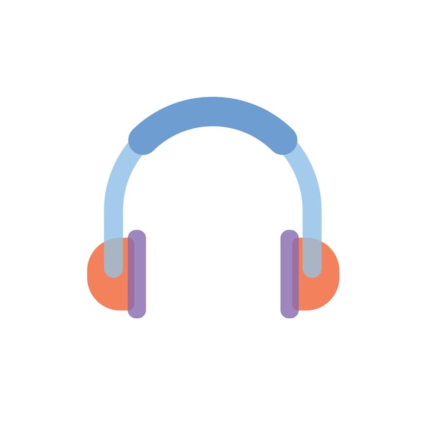 Vector colorful headphone icon