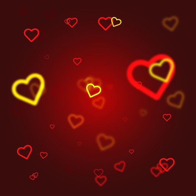 Vector colorful heart background